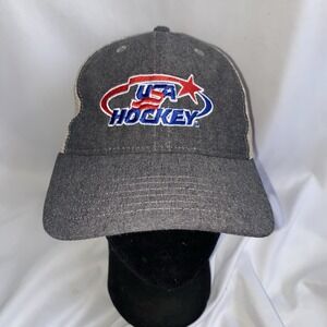 USA Hockey Snapback Mesh Back Trucker Hat Cap One Size